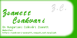 zsanett csakvari business card