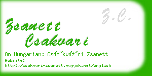 zsanett csakvari business card